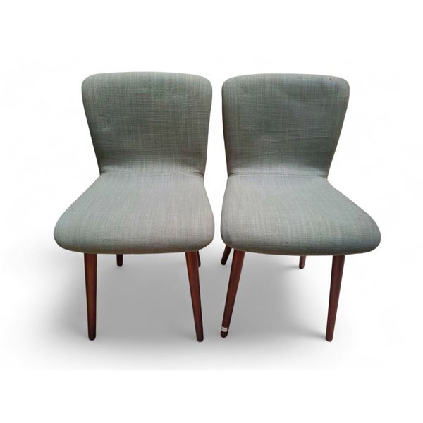 Set of 2 Article Dining Chairs - Walnut and Miller Gray