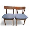 Image 1 : Set of 2 Article Dining Chairs - Walnut and Seascape Blue