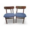 Image 1 : Set of 2 Article Dining Chairs - Walnut and Seascape Blue