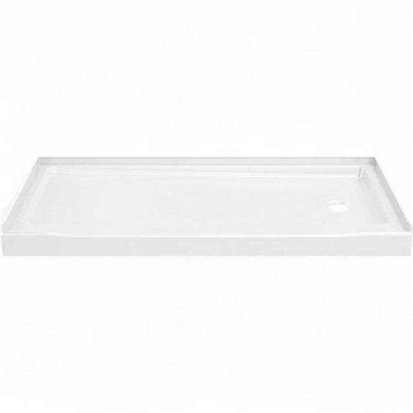 Delta Classic 500 Right Drain Shower Base - RV: $472 CAD - 60" x 30" (B12135-6030R-WH)