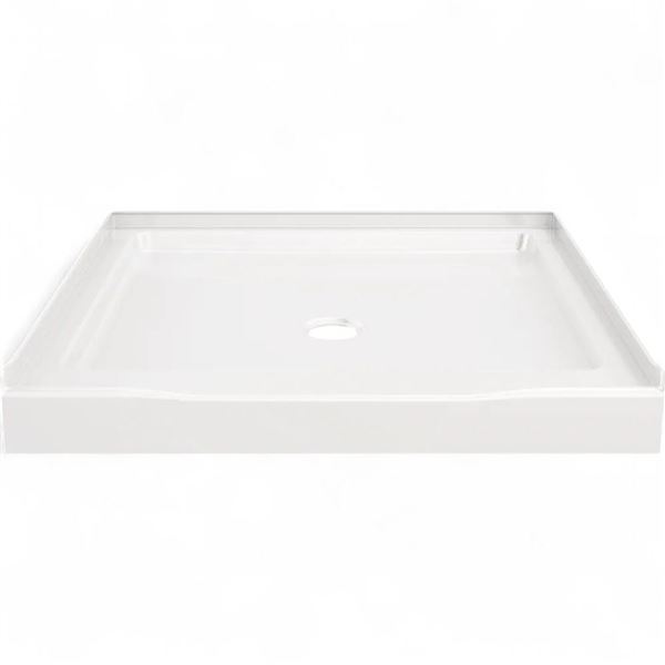 Delta Shower Pan Base - High Gloss White - 36" x 36"