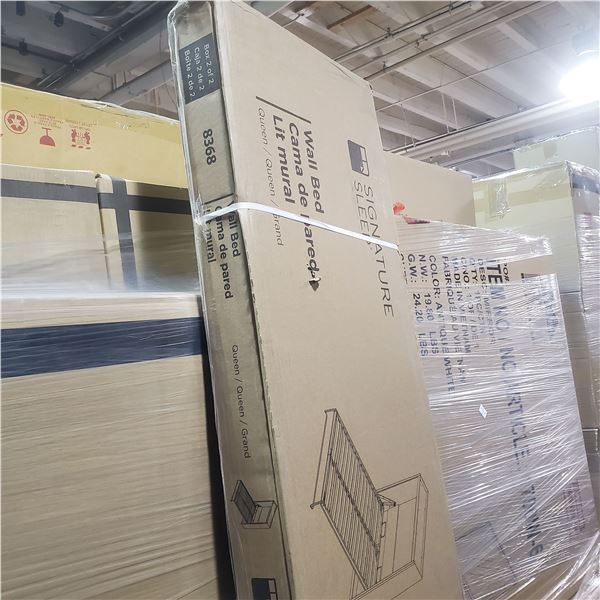 Assortment of Bed Components – 2 Boxes: Signature Sleep Wall Queen Bed (Box 2 of 2 Only) (#