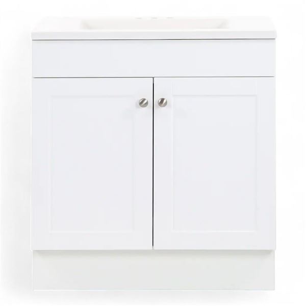 St. Paul Addison Bathroom Vanity - White - RV: $228 - H33" x W30.25" x D18.75"  (AD30P2C-WH)
