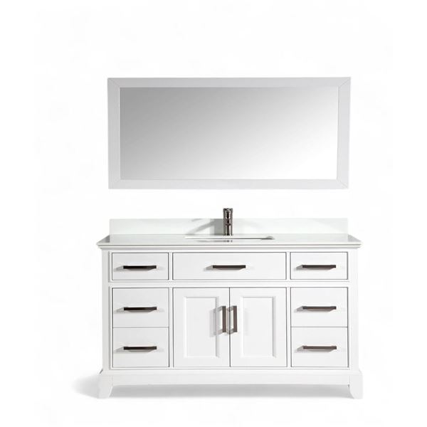 Vanity Art Bathroom Vanity & Mirror - White - RV: $2300 CAD (VA1060W)