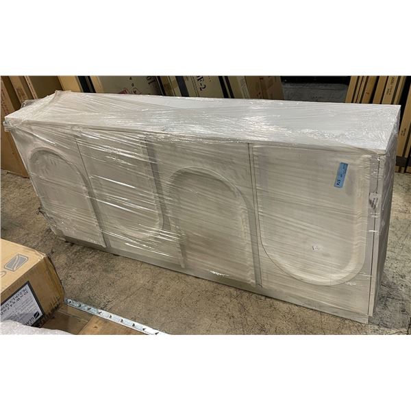 White Panel Storage Cabinet - H34" x W76" x D16"