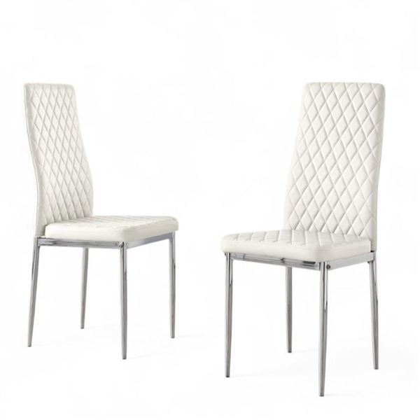 Set of 6 - Furniturebox Milan Dining Chair - White - RV: $450 CAD (6-WHT-MIL-CHR)