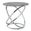 Image 2 : Round End Table with Glass Top & Chrome Base (3707-04)