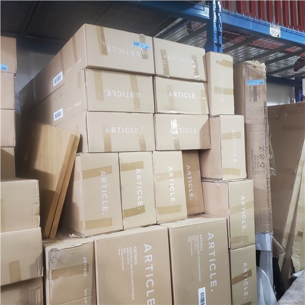 Article - Large Assortment of Bed Components - 23 Boxes Nera King Bed (ART1442) - Box 3 of 4 Only (A