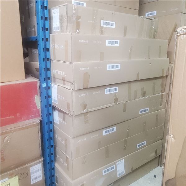 Article - Large Assortment of Bed Components - 23 Boxes Nera King Bed (ART1442) - Box 3 of 4 Only (A