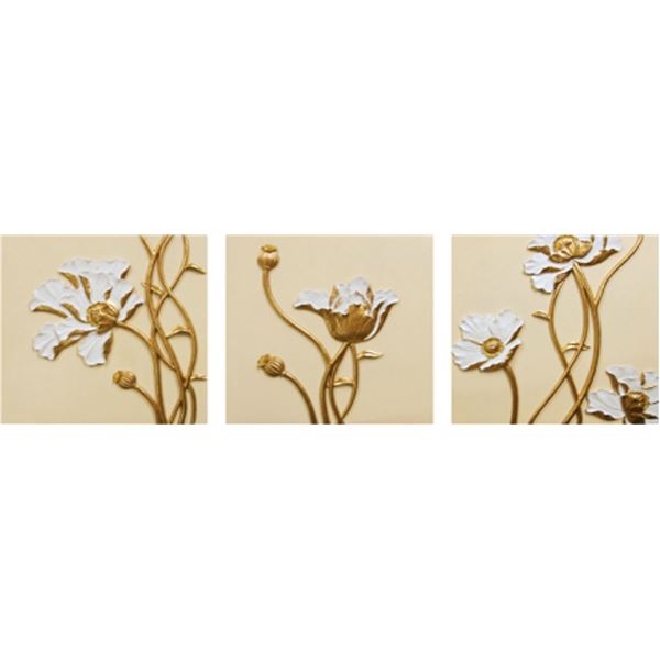 Summer (White) - Luxury Wall Art - 60 x 60 cm × 3 Panels (New in Box)