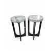 Image 1 : Pair of Marble Top Side Table - H24" x 13.5"