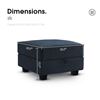 Image 2 : Honbay Modern Velvet Navy Blue Module Storage Ottoman (BOX B) - R.V. $259 (HB-01-C2912)