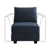Image 1 : Honbay Modern Velvet Navy Blue Module Storage Armless Chair (BOX C) - R.V. $259 (HB-01-C2912)