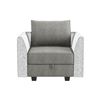 Image 2 : Honbay Modern Grey Module Storage Armless Chair (BOX C) - R.V. $260
