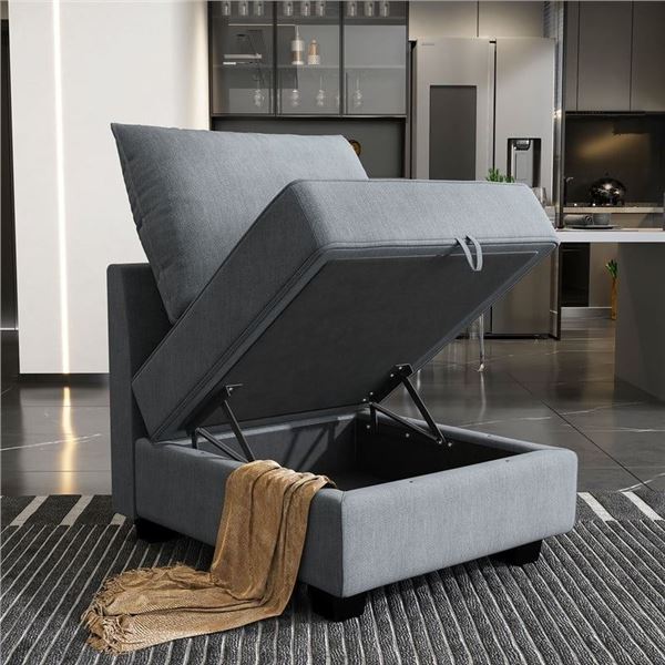 Honbay Modern Bluish Grey Module Storage Armless Chair (BOX C) - R.V. $260