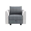 Image 2 : Honbay Modern Bluish Grey Module Storage Armless Chair (BOX C) - R.V. $260