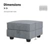 Image 2 : Honbay Modern Bluish Grey Module Storage Ottoman (BOX B) - R.V. $260