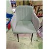 Image 2 : Pair of 2 Grey Linen Dining Chairs - R.V. $180