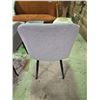 Image 3 : Pair of 2 Grey Linen Dining Chairs - R.V. $180