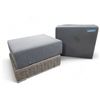 Image 1 : Eden Patio Wicker Ottoman with 1 Extra Cushion