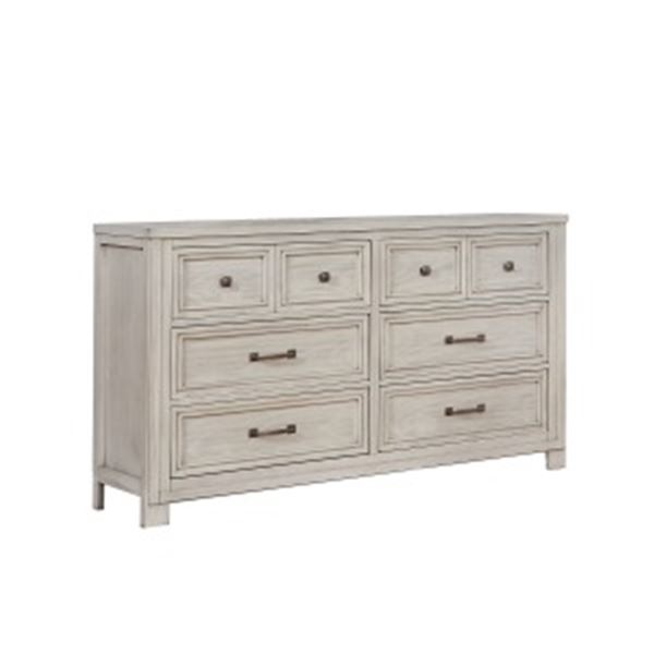 NEW -  Darcy Collection Antique White Dresser- 58 x 17 x 35H Dresser (VF-1700W-5)