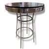 Image 1 : Retro-Style Round Bar Table - H41" x Diameter 30"