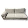 Image 1 : Contemporary Two-Seat Sofa - Light Grey - Approx. H24" x W72"x D34"