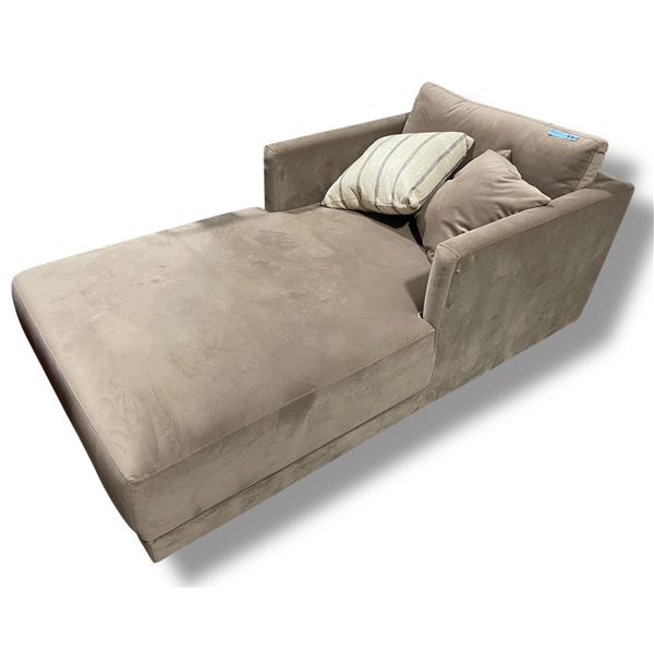 Modern Chaise Lounge - Taupe - Approx. H25  x L79  x W35 