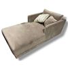 Image 1 : Modern Chaise Lounge - Taupe - Approx. H25" x L79" x W35"
