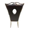 Image 3 : Modern Dining Chair - Black with Cutout Back Design