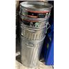 Image 1 : Assorted Metal Trash Cans (4 Pcs) - Includes Behrens and Unbranded Bins