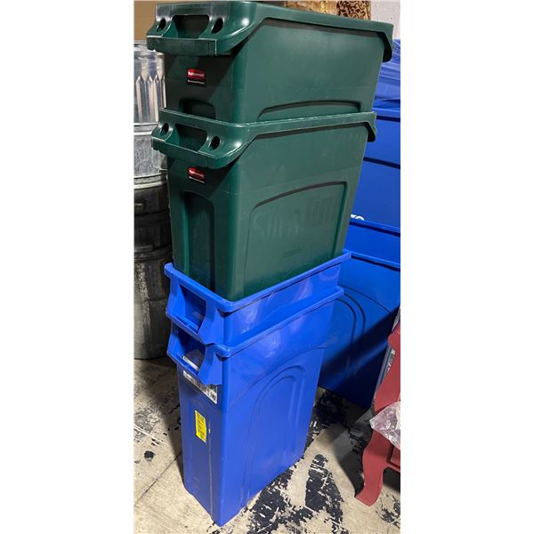 Recycling Containers - 2 Rubbermaid, 2 Ecosolutions