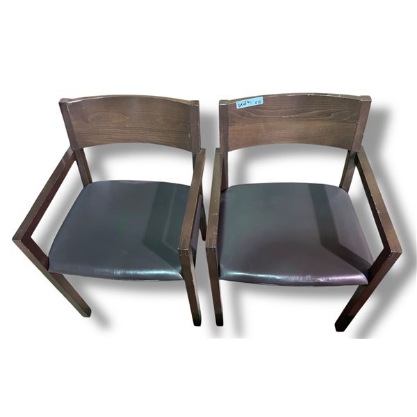 2 Wooden Dining Chairs - As Is