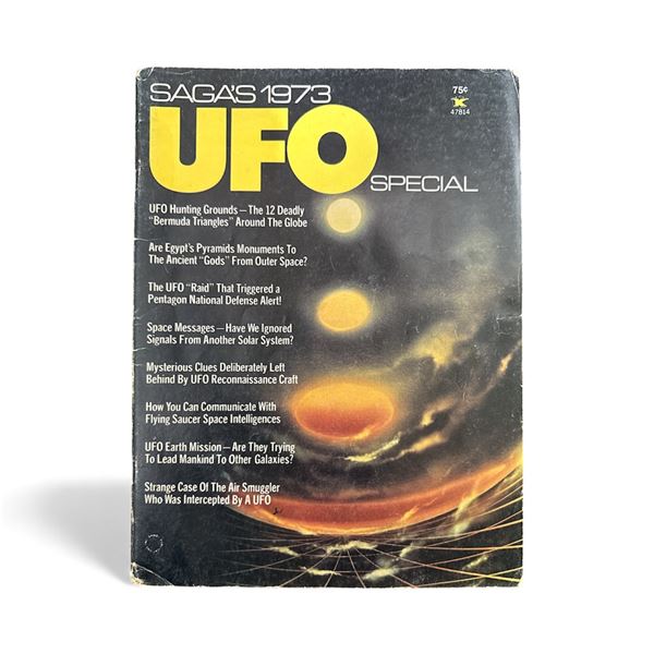 SAGA'S 1973 UFO Special Magazine - Vintage - In Protective Sleeve