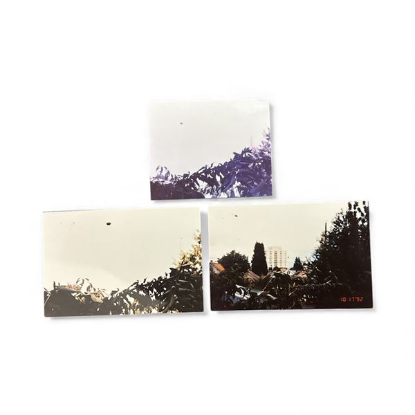 3 Pc Set - Photgraphs: UFO Over City - Vancouver BC Canada, October 17 1992 - Taken by Anonymous