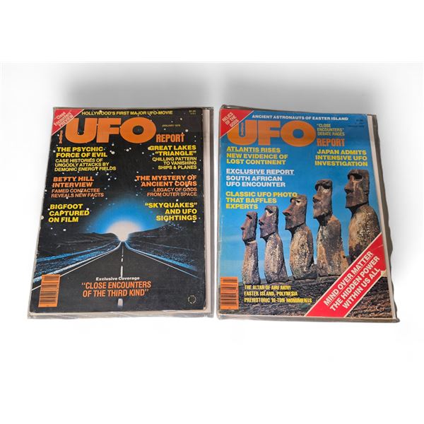 2 Pc - UFO Report (Jan 1978) & UFO Report (March 1978) - Vintage - In Protective Sleeve