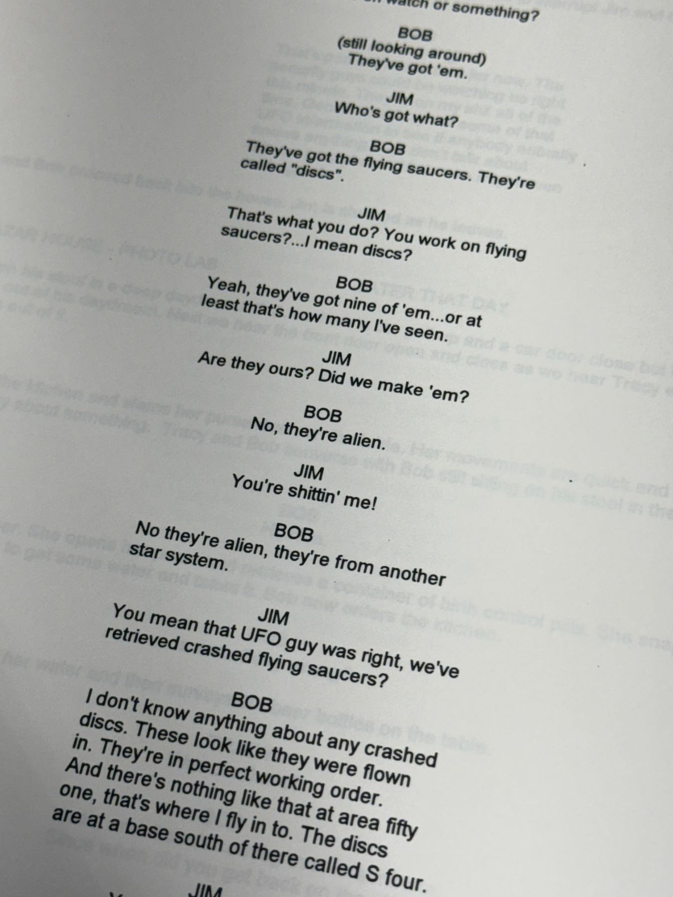 Script Bob S4: The Bob Lazar Story - Original Script - A Screenplay by Gene Huff ...