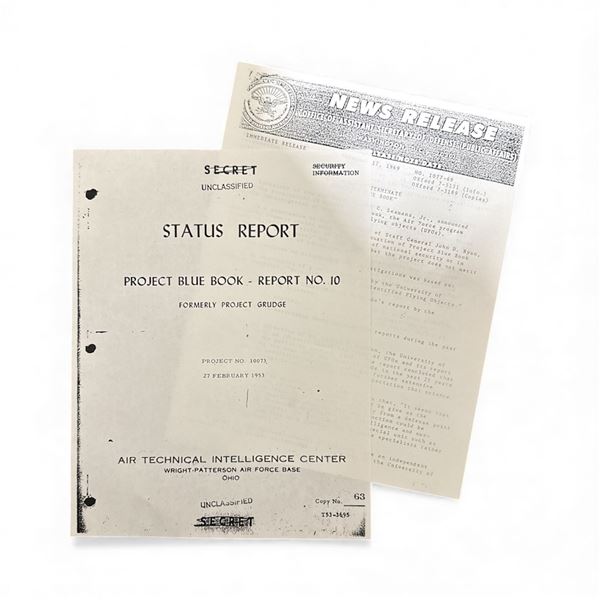 NEWS RELEASE: US Governments Announcement to Terminate Project: "Blue Book"