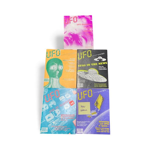 5 Pc - UFO Magazine (Volume: 3 - #1, #2, #3, #4 & #5) (1988)) - Vintage - in Protective Sleeves