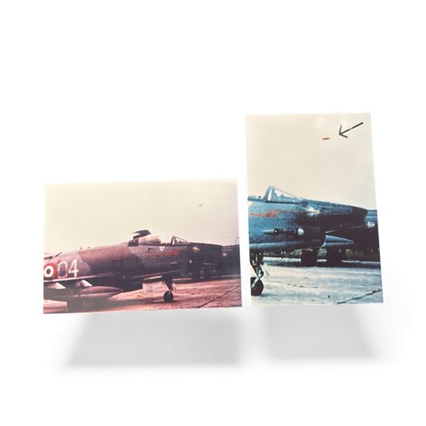 2 Pc Set - Photographs: UFO & NATO - Aviano NATO Base Italy, July 1 1977 - Taken by Claudio Gallet