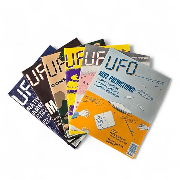 6 Pc -UFO Magazine (Volume: 7 - #1, #2, #3, #4, #5 & #6) (1992) - Vintage