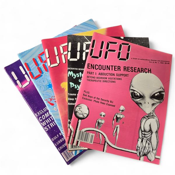 5 Pc - UFO Magazine (Volume: 8 - #1, #2, #3, #4 & #5) (1993) - Vintage