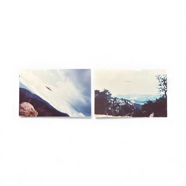 2 Pc Set - Photographs: Hovering UFO - Kanarraville Utah USA, Dec. 1994 - Taken by Steve Thomsen