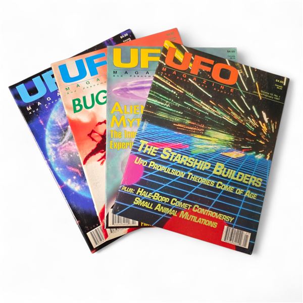 4 Pc - UFO Magazine (Volume: 12 - #1, #2, #4 & #5) (1997) - Vintage