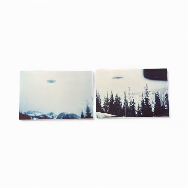 2 Pc Set - Photographs: Snowy UFO - Denver CO USA, Jan 1992 - Acquired by Joe Clower