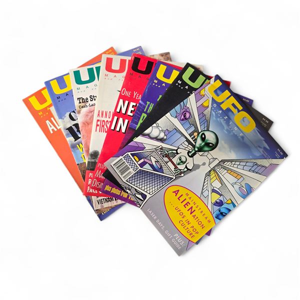 8 Pc - UFO Magazine (Volume: 13 - #1, #2, #3, #4, #5, #6, #7 & #8) (1997/98) - Vintage