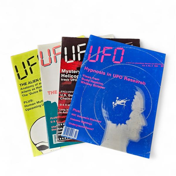 4 Pc - UFO Magazine (Volume: 4 - #1, #2, #3 & #4) (1989) - Vintage