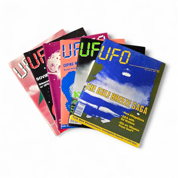 6 PC - UFO Magazine (Volume: 5 - #1, #2, #3, #4, #5, & #6) (1990) - Vintage - In Protective Sleeve