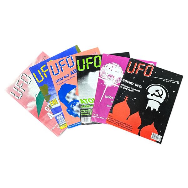 6 PC - UFO Magazine (Volume: 5 - #1, #2, #3, #4, #5, & #6) (1990) - Vintage - In Protective Sleeve