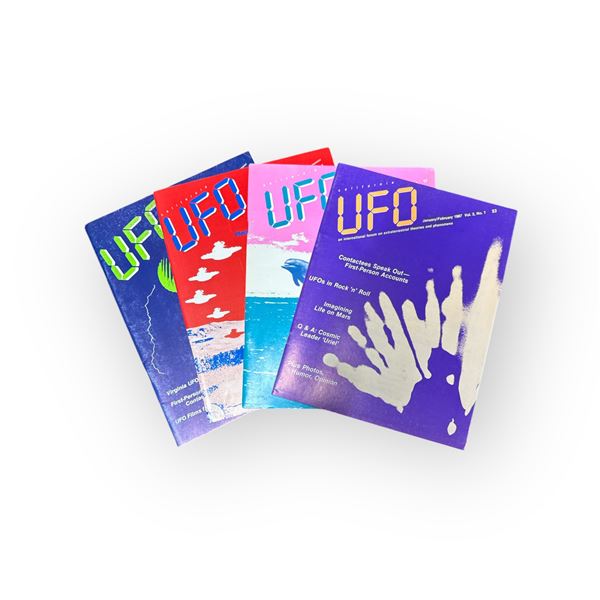 4 Pc - UFO Magazine ( Volume: 2 - #1, #2, #3 & #4) (1987) - Vintage